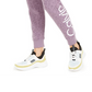 Calça jogger feminina Calvin Klein Performance com estampa animal e logotipo, roxa, tamanho médio