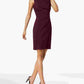 Vestido justo feminino Calvin Klein Starburst roxo tamanho 6 pequeno