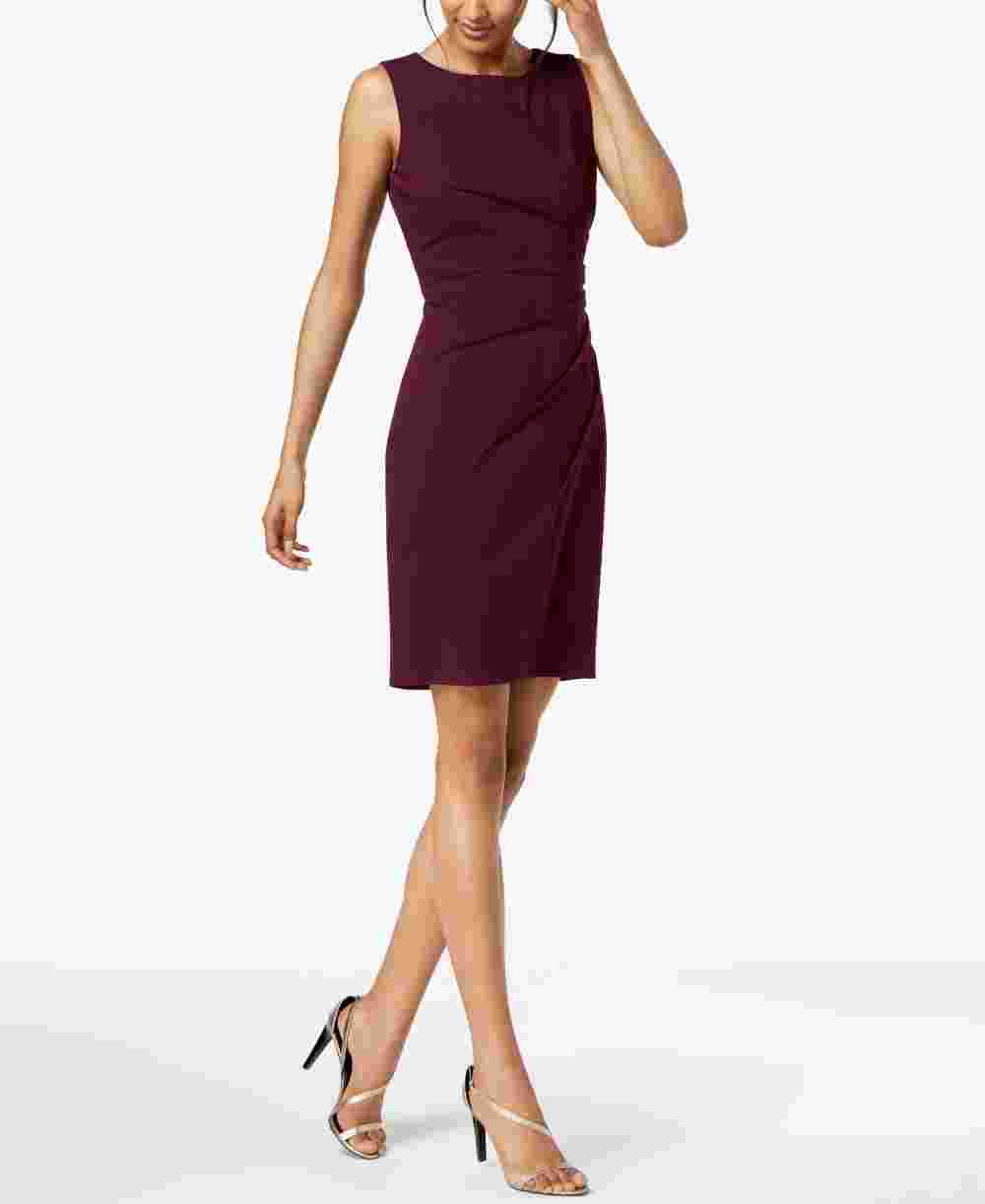 Vestido justo feminino Calvin Klein Starburst roxo tamanho 6 pequeno