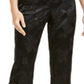 Calça flare floral com zíper feminina Alfani, preta, tamanho 4