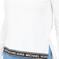 Blusa com fita e logotipo Michael Kors feminina, branca, tamanho XX-S