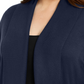 Karen Scott Cardigan Feminino Scott Plus Frente Aberta Azul Marinho Tamanho 0X