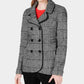 Blazer feminino xadrez Maison Jules cinza tamanho grande