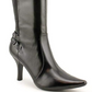 Botas femininas Alfani Celia Fashion de cano alto, pretas, tamanho 6