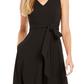 Vestido Calvin Klein Feminino com Cinto e Decote em V Preto Tamanho 4