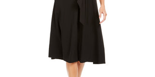 Vestido Calvin Klein Feminino com Cinto e Decote em V Preto Tamanho 4