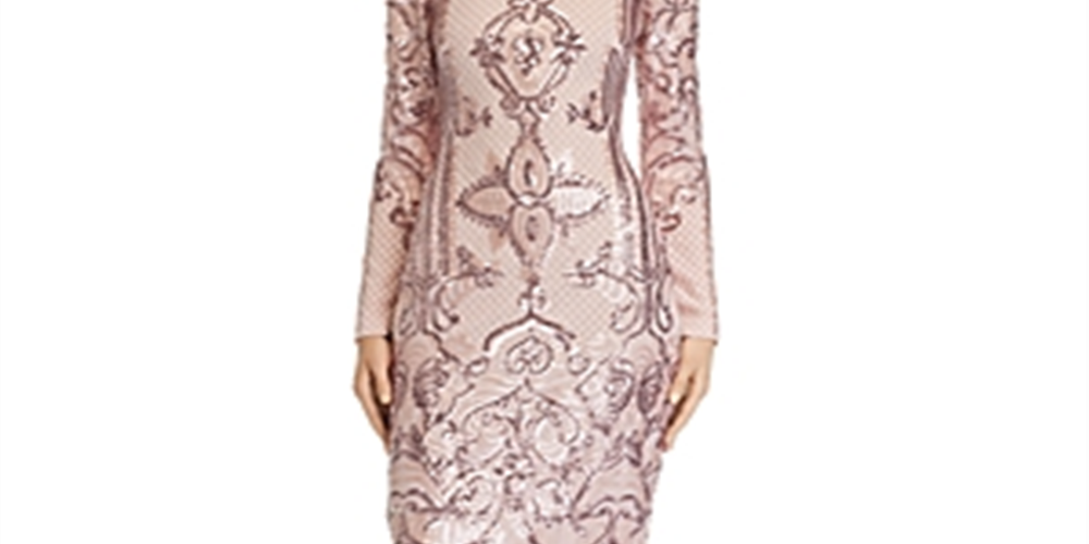 Vestido tubinho com lantejoulas Aqua feminino rosa tamanho 4