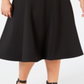 Vestido Calvin Klein Plus MIDI Fit &amp; Flare Feminino Preto Tamanho 16W