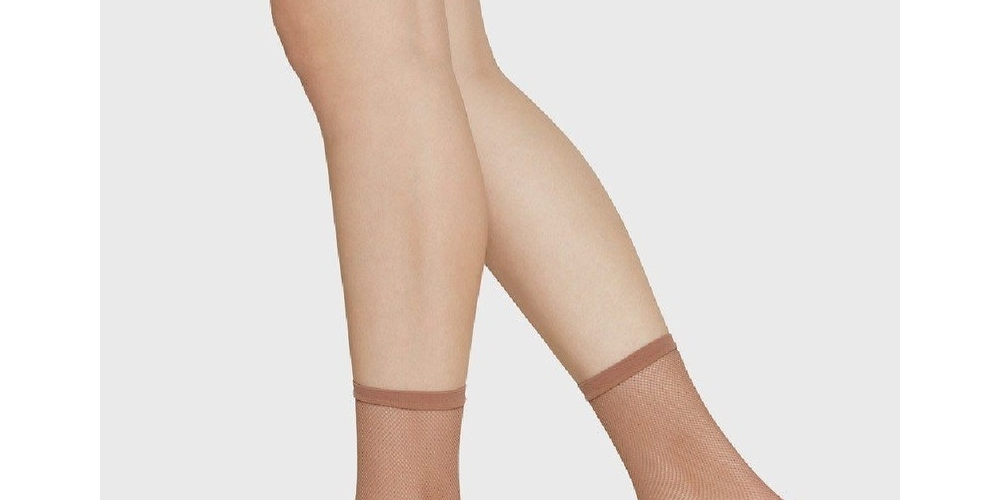 Meias femininas Swedish Stockings Elvira Net Caramel, marrom, tamanho único