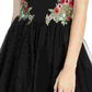 Vestido de festa curto com zíper floral bordado e sem mangas Blondie feminino, tamanho 1, preto