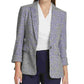Blazer Dkny Feminino Marled com Um Botão Azul Tamanho 4 Petite