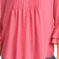 Blusa feminina Charter Club com apliques e pregas, rosa, tamanho extrapequeno