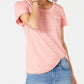 Camiseta feminina com textura Burnout da Style &amp; Co, rosa, tamanho pequeno M