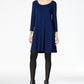 Vestido estilo swing feminino azul tamanho pequeno