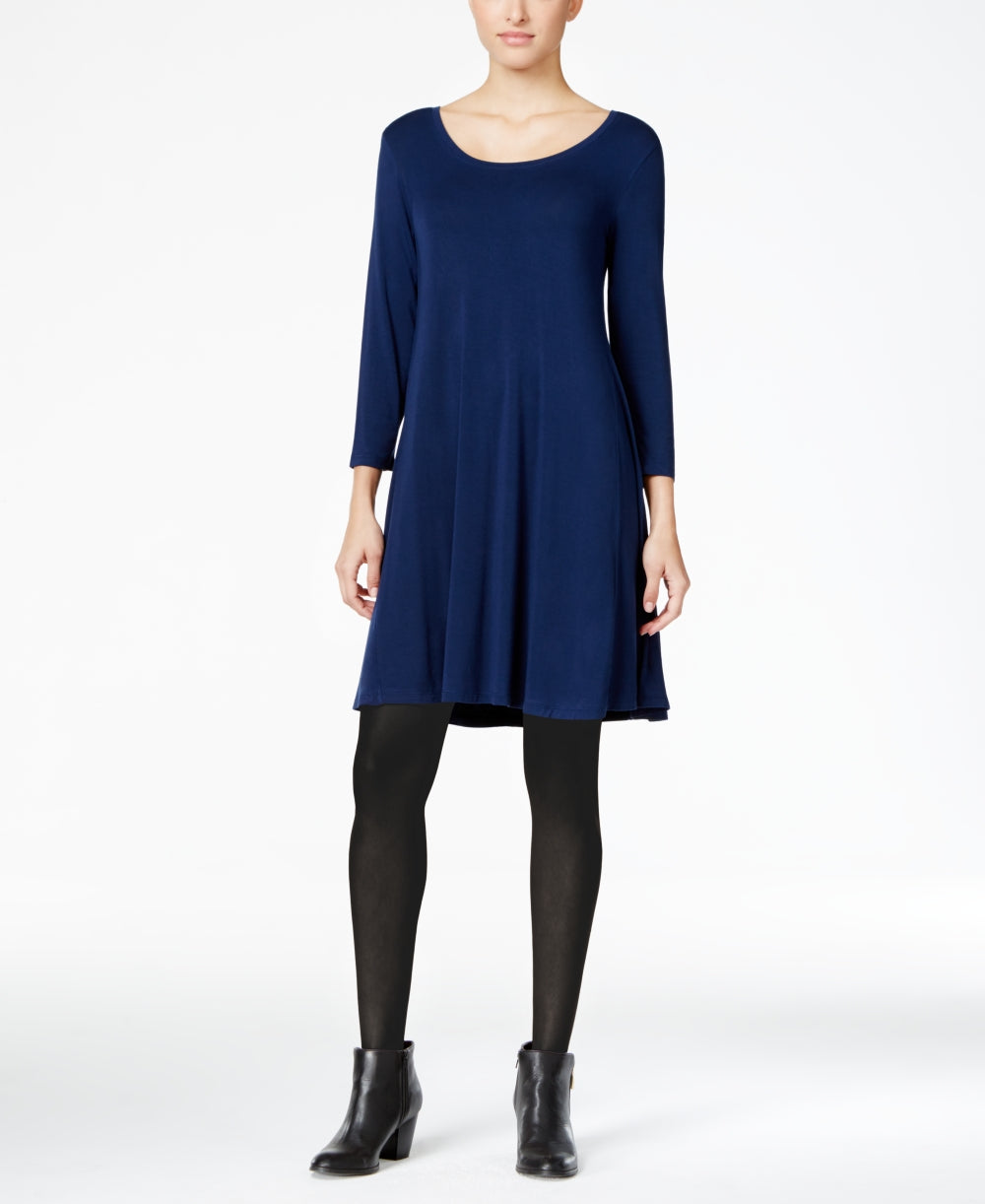 Vestido estilo swing feminino azul tamanho pequeno