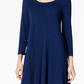 Vestido estilo swing feminino azul tamanho pequeno