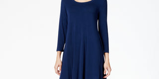 Vestido estilo swing feminino azul tamanho pequeno