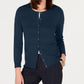 Cardigan texturizado feminino Charter Club, azul, tamanho pequeno, extragrande
