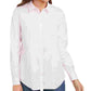 Camisa feminina clássica com botões frontais, rosa, tamanho 16, Charter Club