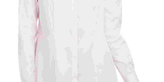 Camisa feminina clássica com botões frontais, rosa, tamanho 16, Charter Club