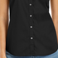 Blusa feminina Charter Club com botões frontais, preta, tamanho 12