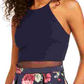 Vestido feminino B Darlin, linha A, plissado, floral, ilusão, azul, tamanho 9