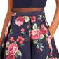 Vestido feminino B Darlin, linha A, plissado, floral, ilusão, azul, tamanho 9