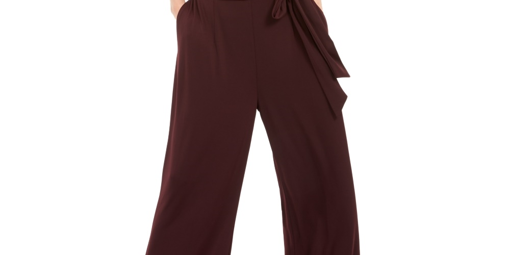 Macacão Alfani Feminino com Babados Vermelho Tamanho Pequeno XL