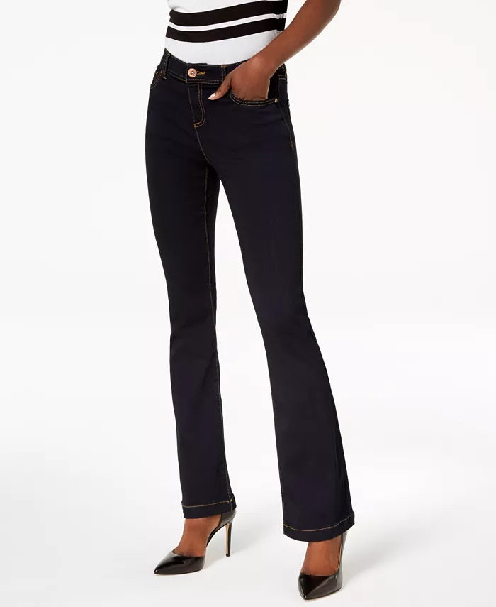 Calça jeans feminina Incfinity Bootcut Curvy Fit da INC International Concepts, preta, tamanho 2