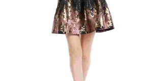 Vestido feminino Vince Camuto com corte metálico e flare, rosa, tamanho 14