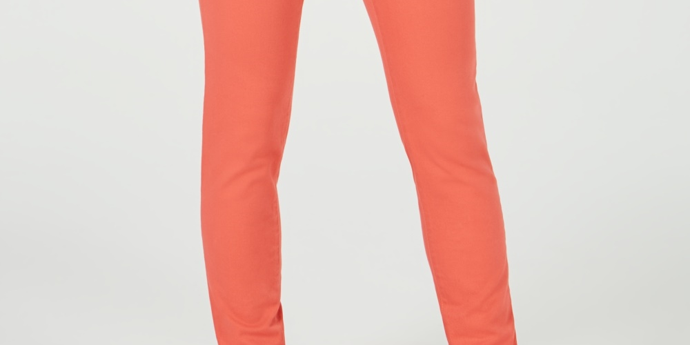 Calça jeans skinny feminina Charter Club Bristol, laranja, tamanho 8