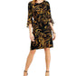 Vestido tubinho com mangas e babados feminino Connected amarelo tamanho 12 pequeno