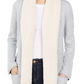 Cardigan feminino estilo &amp; co com acabamento em sherpa e frente aberta, branco, tamanho GG