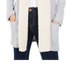 Cardigan feminino estilo &amp; co com acabamento em sherpa e frente aberta, branco, tamanho GG