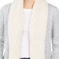 Cardigan feminino estilo &amp; co com acabamento em sherpa e frente aberta, branco, tamanho GG