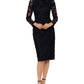 Vestido feminino Xscape de renda sutache, preto, tamanho 4