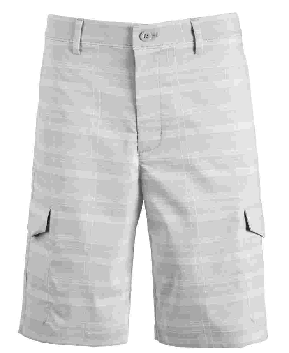 Shorts masculinos Attack Life Active Stretch Tartan Plaid Classic Fit Cinza Tamanho 38