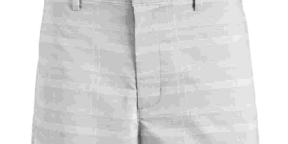 Shorts masculinos Attack Life Active Stretch Tartan Plaid Classic Fit Cinza Tamanho 38