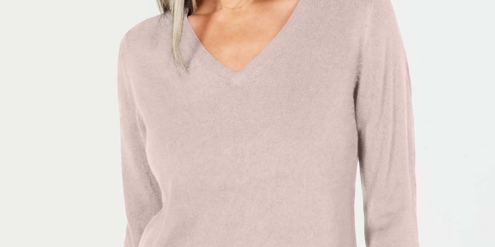 Karen Scott Suéter Feminino Gola V Rosa Tamanho P