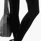Leggings casuais de veludo femininas INC International Concepts, pretas, tamanho 4