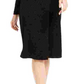 Vestido Alfani Feminino com Frente Torcida e Ajuste Flare, Preto, Tamanho P