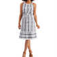 Vestido midi listrado jacquard feminino Style &amp; Co, azul, tamanho pequeno