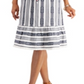 Vestido midi listrado jacquard feminino Style &amp; Co, azul, tamanho pequeno