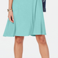 Vestido rodado feminino estilo &amp; co com manga amarrada, azul, tamanho PP