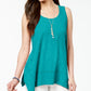 Regata feminina estilo &amp; co swing azul tamanho p
