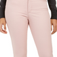 Calça jeans feminina Lexington reta, rosa, tamanho 12, Charter Club