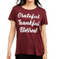 Camiseta Love Tribe Junior's Grateful Thankful Blessed Vermelha Tamanho P