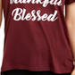 Camiseta Love Tribe Junior's Grateful Thankful Blessed Vermelha Tamanho P