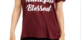 Camiseta Love Tribe Junior's Grateful Thankful Blessed Vermelha Tamanho P