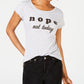 Camiseta feminina Love Tribe com slogan, gola redonda, estampa gráfica, cinza, tamanho grande